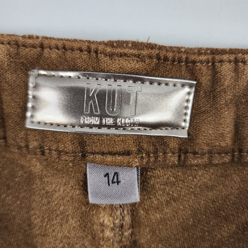 Kut From The Kloth Jeans Women 14 Brown High Rise Meg Wide Leg (36x30) NWT - Picture 4 of 14